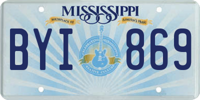 MS license plate BYI869