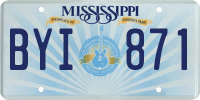 MS license plate BYI871