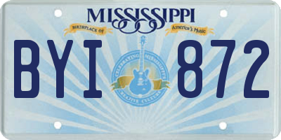 MS license plate BYI872