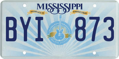 MS license plate BYI873