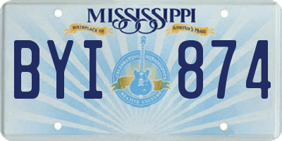 MS license plate BYI874