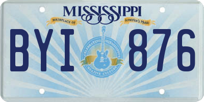 MS license plate BYI876