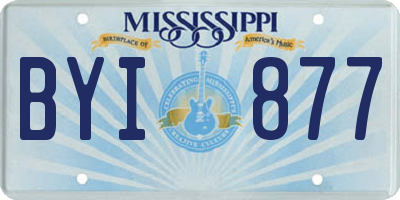 MS license plate BYI877