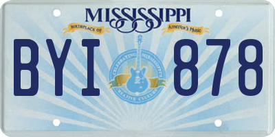 MS license plate BYI878