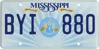 MS license plate BYI880