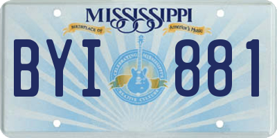 MS license plate BYI881
