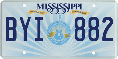 MS license plate BYI882