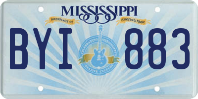 MS license plate BYI883