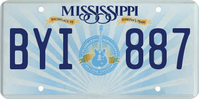 MS license plate BYI887