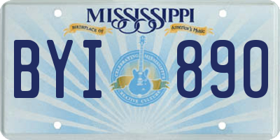 MS license plate BYI890