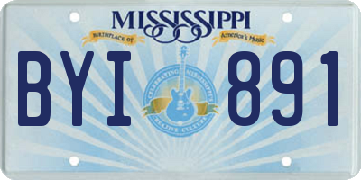 MS license plate BYI891