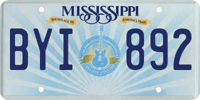 MS license plate BYI892