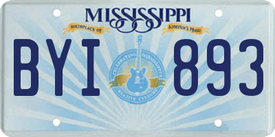 MS license plate BYI893