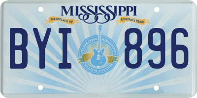 MS license plate BYI896