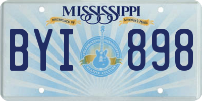 MS license plate BYI898