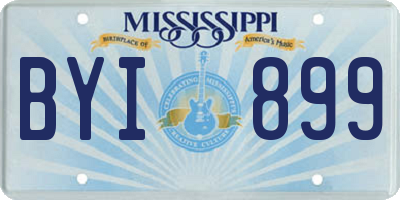 MS license plate BYI899