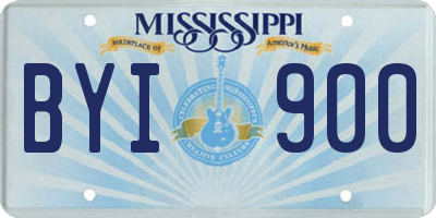 MS license plate BYI900