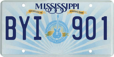 MS license plate BYI901