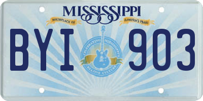 MS license plate BYI903