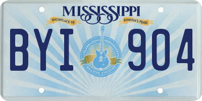 MS license plate BYI904