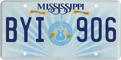 MS license plate BYI906