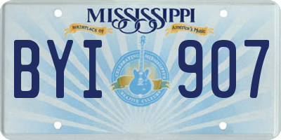 MS license plate BYI907