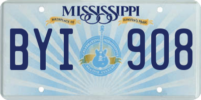 MS license plate BYI908