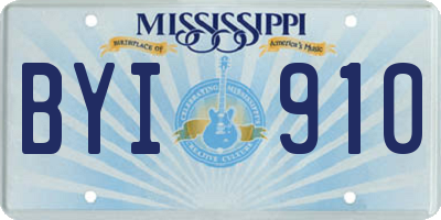 MS license plate BYI910
