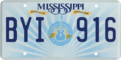 MS license plate BYI916