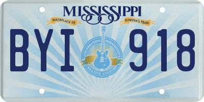 MS license plate BYI918