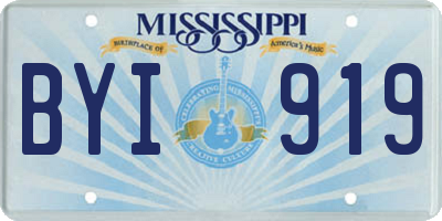 MS license plate BYI919