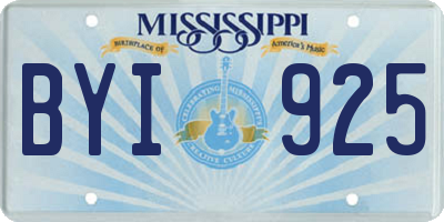 MS license plate BYI925