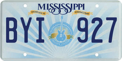 MS license plate BYI927