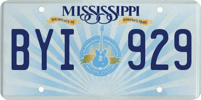 MS license plate BYI929