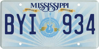MS license plate BYI934