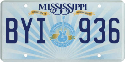 MS license plate BYI936