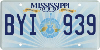 MS license plate BYI939