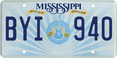 MS license plate BYI940