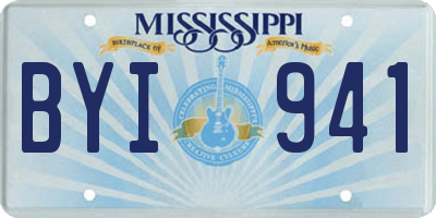 MS license plate BYI941