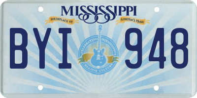 MS license plate BYI948