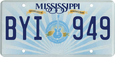 MS license plate BYI949