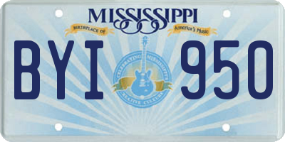 MS license plate BYI950