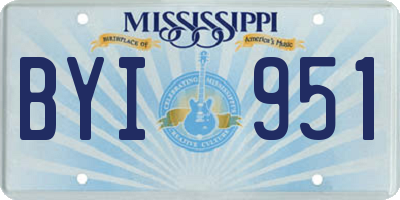 MS license plate BYI951