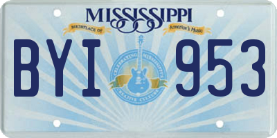 MS license plate BYI953