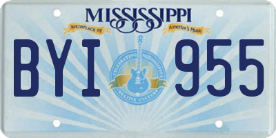 MS license plate BYI955