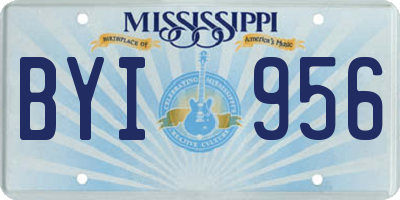 MS license plate BYI956