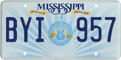 MS license plate BYI957