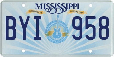 MS license plate BYI958