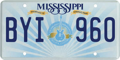MS license plate BYI960