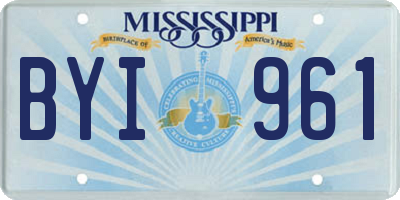 MS license plate BYI961